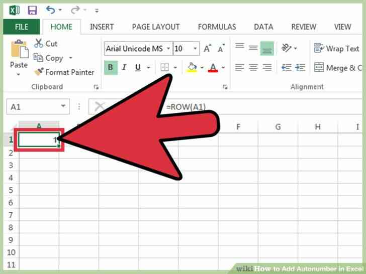 Image intitulée Ajouter numérotation automatique dans Excel Étape 4